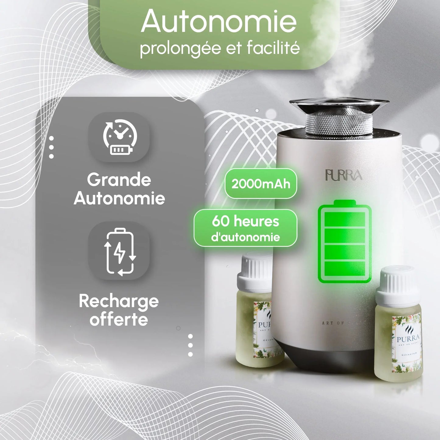 Purra C30 + 1  recharge offerte - Purra | Diffuseurs et Huiles Essentielles d'Exception
