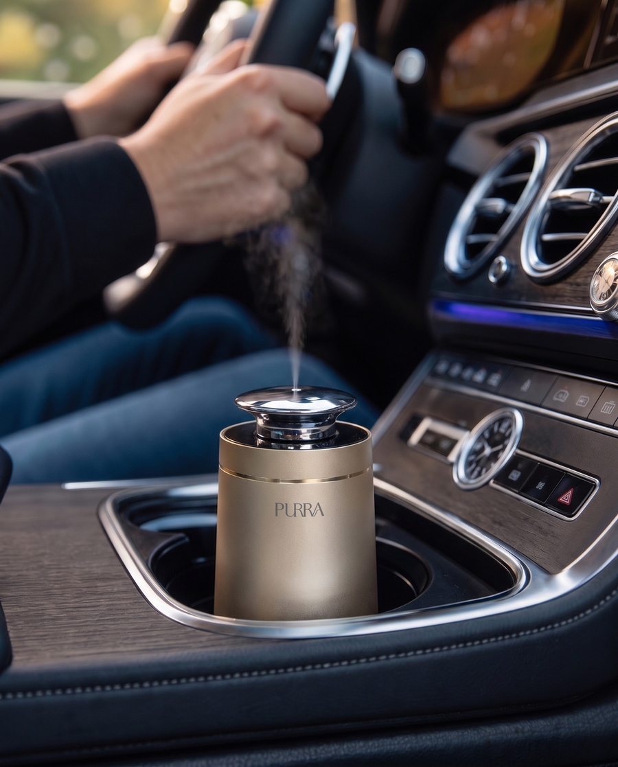 PURRA C30 finition Champagne dans le porte-gobelet, mode Car actif